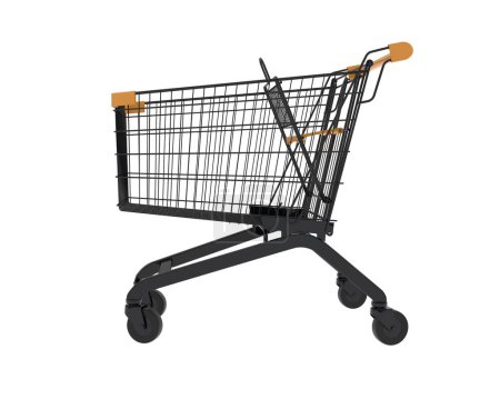 Photo for Trolley isolated on white background. 3d rendering - illustration - Royalty Free Image