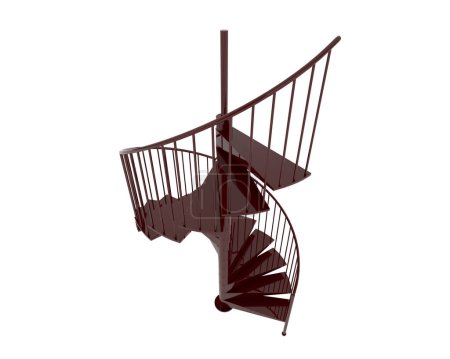 Photo for Spiral staircase on white background - Royalty Free Image