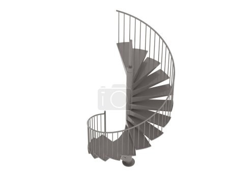 Photo for Spiral staircase on white background - Royalty Free Image
