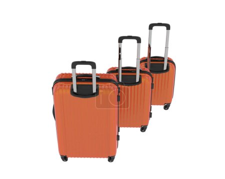 Photo for Travel suitcases isolated on background. 3d rendering - illustration - Royalty Free Image