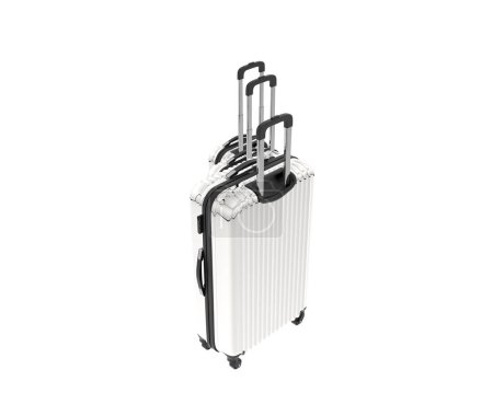 Photo for Travel suitcases isolated on background. 3d rendering - illustration - Royalty Free Image