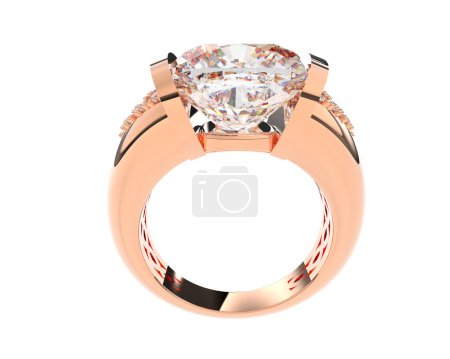 Photo for Engagement ring isolated on background. - Royalty Free Image
