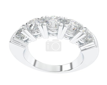 Photo for Beautiful  ring  isolated on white  background. - Royalty Free Image