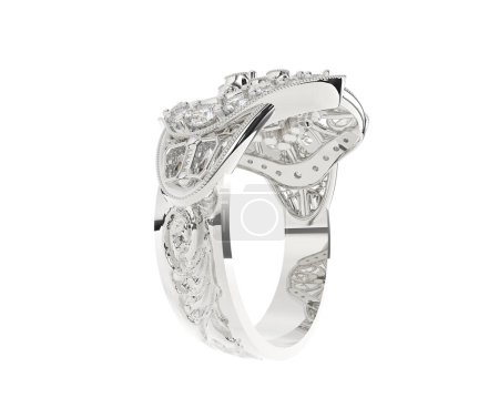 Photo for Beautiful  ring  isolated on white  background. - Royalty Free Image
