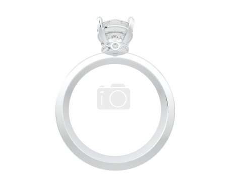 Photo for Beautiful Engagement  ring isolated on background. - Royalty Free Image