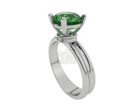 Photo for Beautiful Engagement  ring isolated on background. - Royalty Free Image
