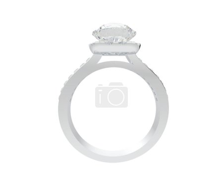 Foto de Hermoso anillo de compromiso aislado en el fondo. - Imagen libre de derechos
