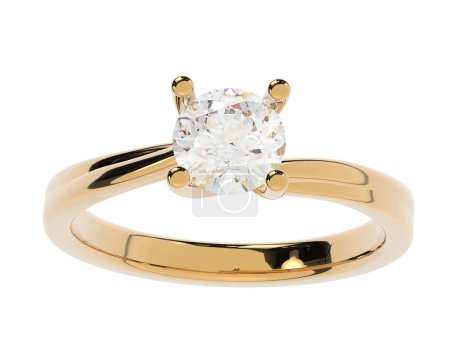 Photo for Beautiful Engagement   ring isolated on background. - Royalty Free Image