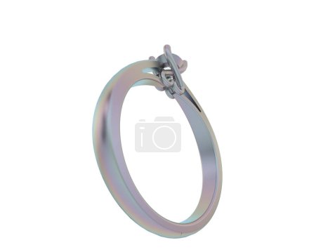 Photo for Beautiful Engagement ring isolated on background. - Royalty Free Image