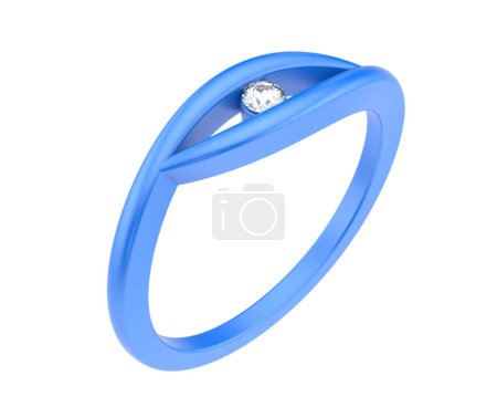 Photo for Beautiful Engagement ring isolated on background. - Royalty Free Image