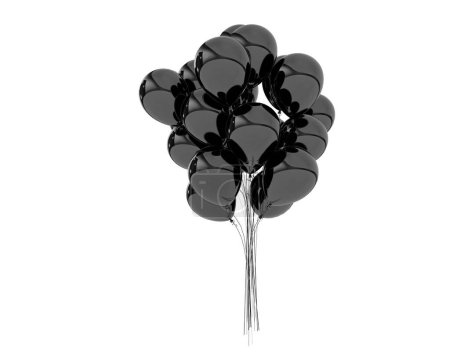 Photo for Party balloons isolated on background. 3d rendering - illustration - Royalty Free Image