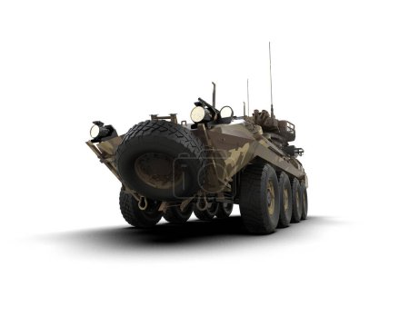 Foto de Vehículo blindado aislado en el fondo. representación 3d - ilustración - Imagen libre de derechos