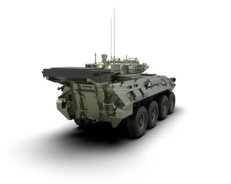 Photo for Armored vehicle isolated on background. 3d rendering - illustration - Royalty Free Image