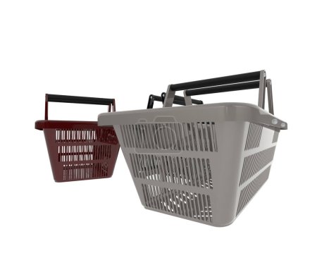 Photo for Shopping carts isolated on white background. 3d rendering - illustration - Royalty Free Image