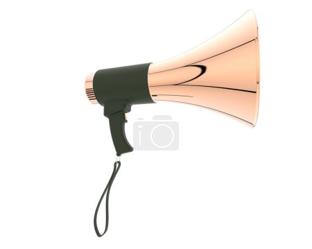 Photo for Megaphone isolated on background. 3d rendering - illustration - Royalty Free Image