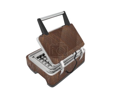 Photo for Waffle maker isolated on background. 3d rendering - illustration - Royalty Free Image