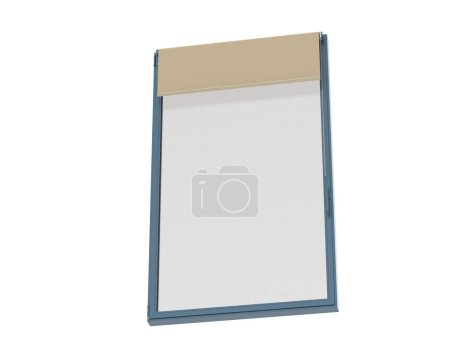 Photo for Window isolated on background. 3d rendering - illustration - Royalty Free Image