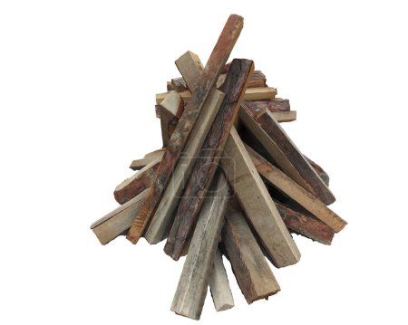 Photo for Wood for fire isolated on background. 3d rendering - illustration - Royalty Free Image