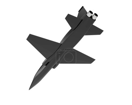 Photo for Jet fighter isolated on white background. 3d rendering - illustration - Royalty Free Image