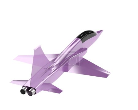 Foto de Jet fighter aislado sobre fondo blanco. representación 3d - ilustración - Imagen libre de derechos