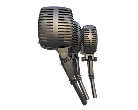 Téléchargez les photos : Microphone isolé sur blanc - en image libre de droit