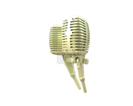 Téléchargez les photos : Microphone isolé sur blanc - en image libre de droit