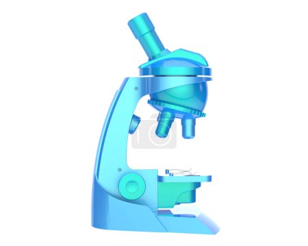 Photo for Microscope isolated on  background. 3d rendering - illustration - Royalty Free Image