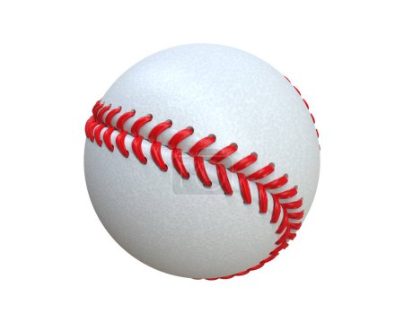 Téléchargez les photos : Illustration 3D de baseball isolé sur fond blanc - en image libre de droit