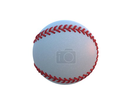 Téléchargez les photos : Illustration 3D de baseball isolé sur fond blanc - en image libre de droit