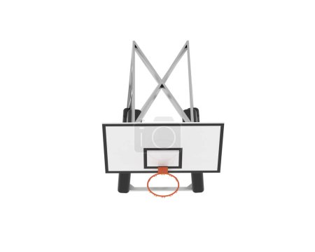 Photo for Basketball hoop on white background - Royalty Free Image