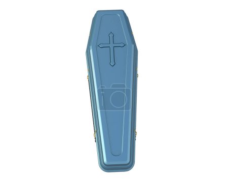 Coffin isolated on white background 