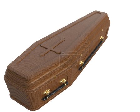 Foto de Coffin aislado sobre fondo blanco - Imagen libre de derechos