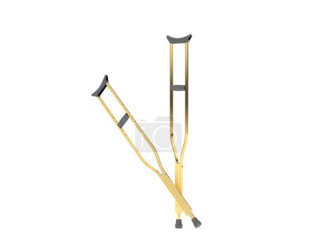 Photo for Crutches isolated on white background - Royalty Free Image