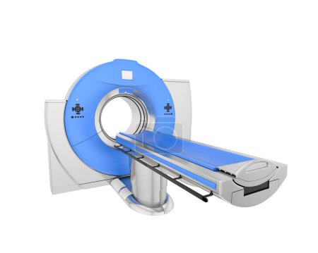 Photo for Modern computed tomography scanner isolated on white background - Royalty Free Image