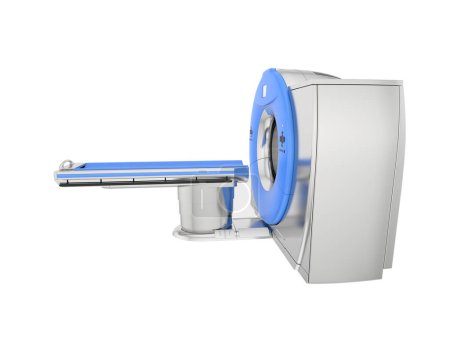 Foto de Moderno escáner de tomografía computarizada aislado sobre fondo blanco - Imagen libre de derechos