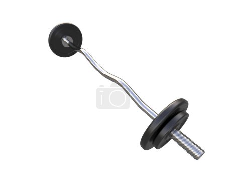 Photo for Curved barbell isolated on white - Royalty Free Image