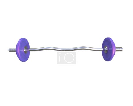 Photo for Curved barbell isolated on white - Royalty Free Image