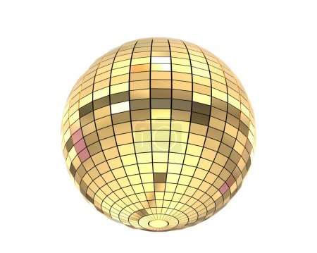 Photo for Disco ball isolated on background. 3d rendering- illustration - Royalty Free Image