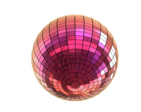 Foto de Bola de disco aislada en el fondo. 3D rendering- ilustración - Imagen libre de derechos