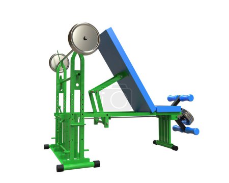 Photo for Gym equipment on white background - Royalty Free Image