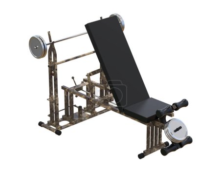 Photo for Gym equipment on white background - Royalty Free Image