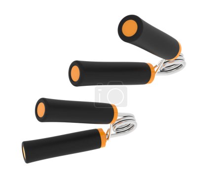 Photo for Hand grip gym equipment with side view, isolated on  background. 3d rendering - illustration - Royalty Free Image