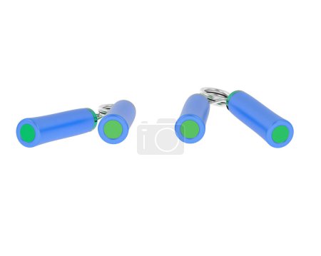 Hand grip gym equipment with side view, isolated on  background. 3d rendering - illustration