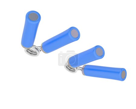 Hand grip gym equipment with side view, isolated on  background. 3d rendering - illustration