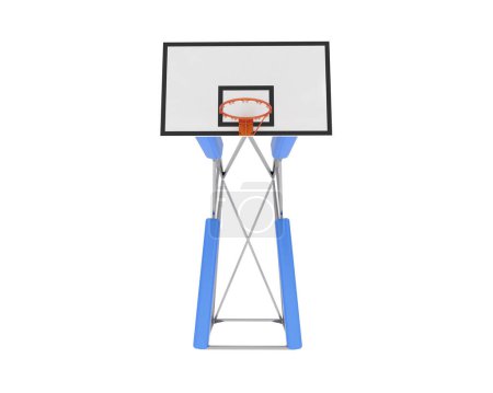 Foto de Aro de baloncesto aislado sobre fondo blanco. representación 3d - ilustración - Imagen libre de derechos
