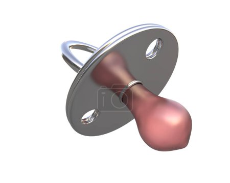Photo for Baby pacifier isolated on background. 3d rendering - illustration - Royalty Free Image