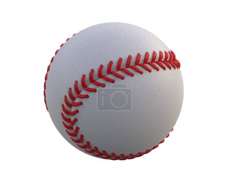 Baseballball isoliert auf dem Hintergrund. 3D-Darstellung - Illustration