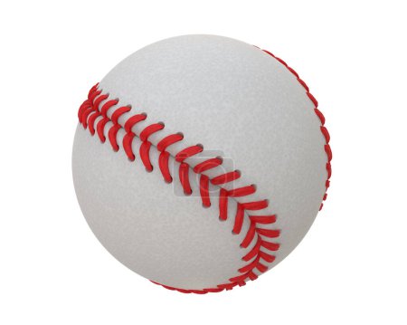 Téléchargez les photos : Balle de baseball isolée sur fond. rendu 3d - illustration - en image libre de droit