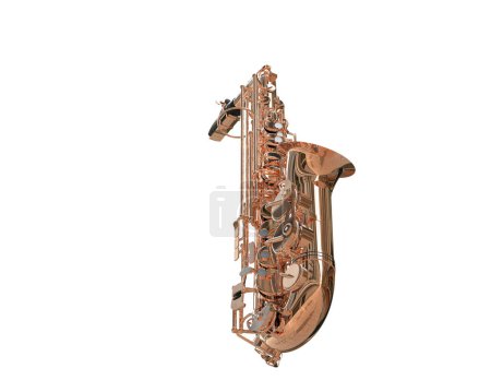 Téléchargez les photos : Saxophone isolé sur fond blanc - en image libre de droit