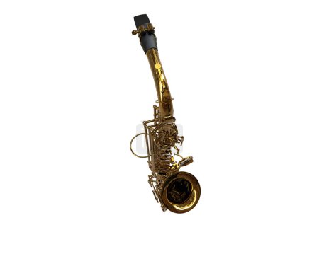 Téléchargez les photos : Saxophone isolé sur fond blanc - en image libre de droit